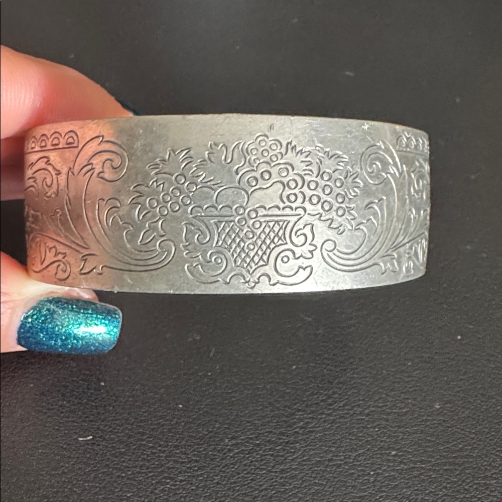 Vintage Kirk Stieff Pewter Cuff Bracelet